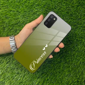 Customize Name Gradient Glass Case Cover Mint Green For Samsung