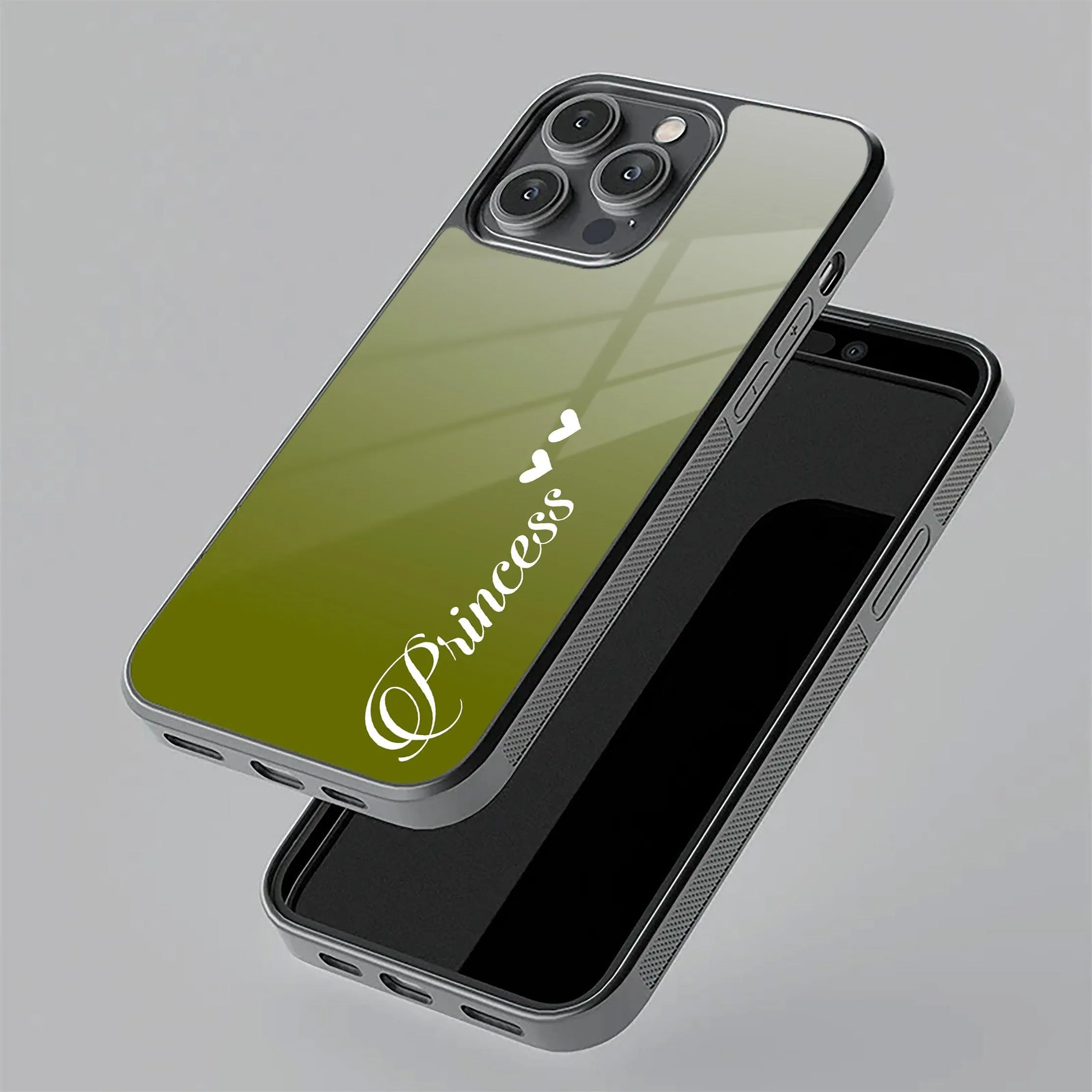 Customize Name Gradient Glass Case Cover Mint Green For Samsung