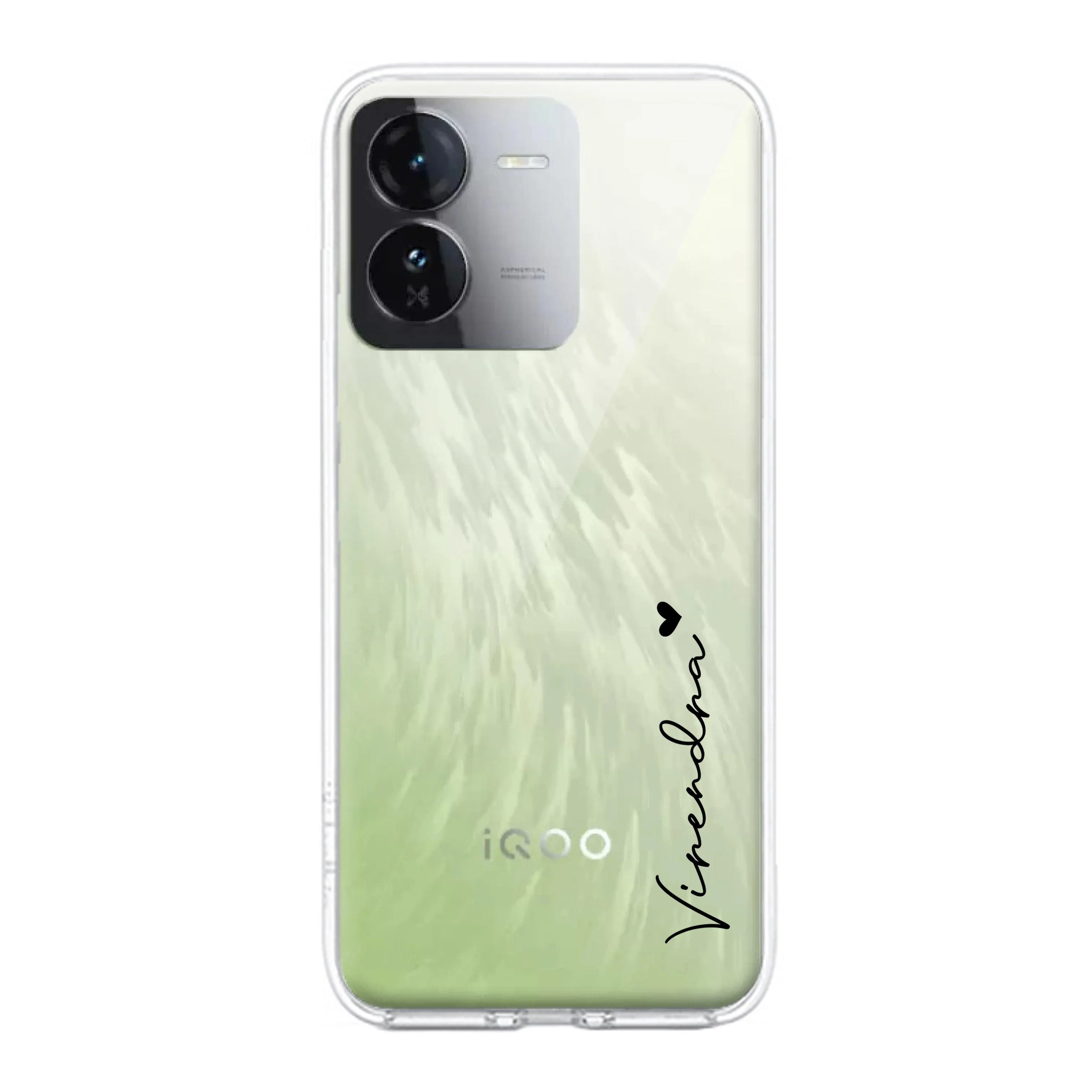 Customize Name Transparent Silicon Case For iQOO