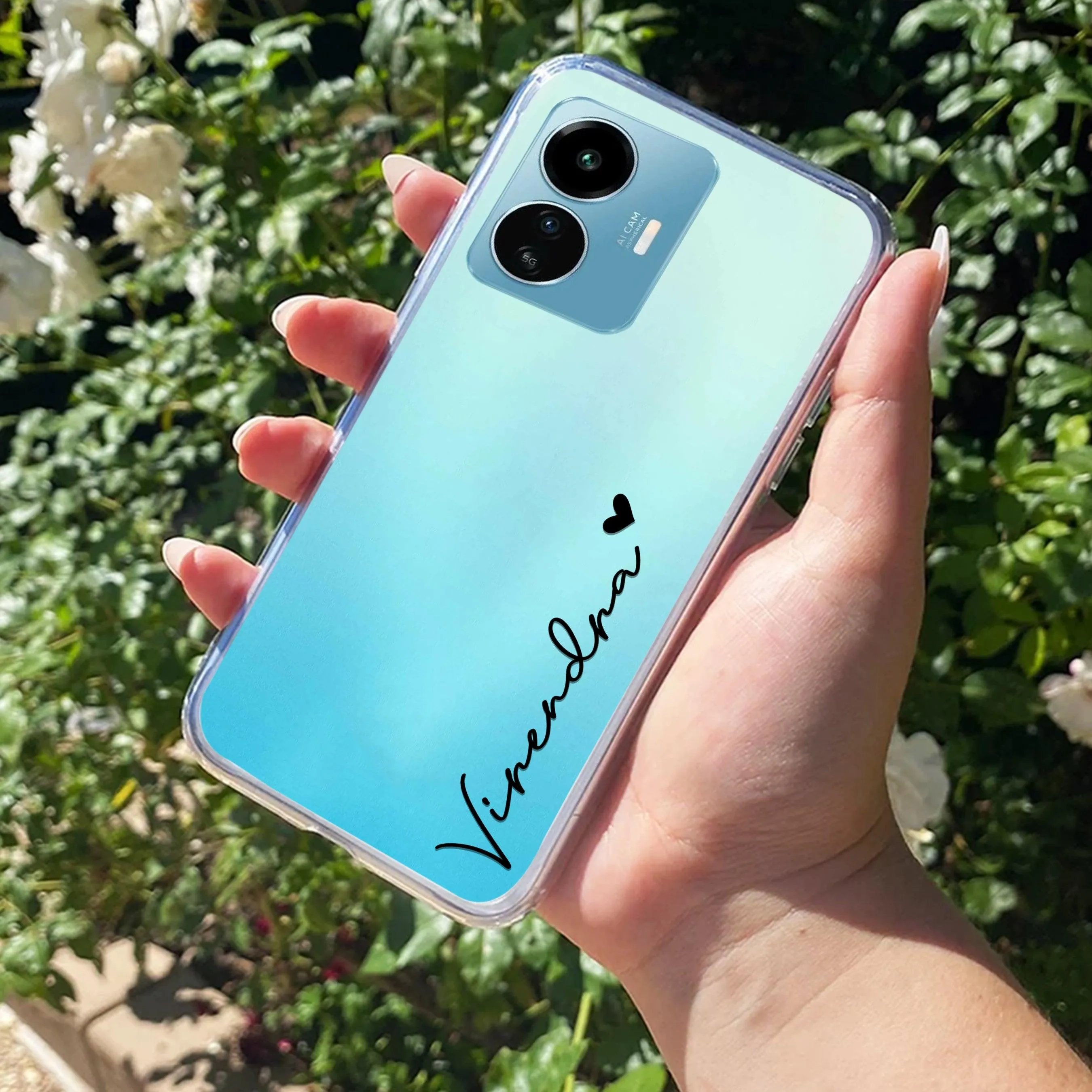 Customize Name Transparent Silicon Case For iQOO