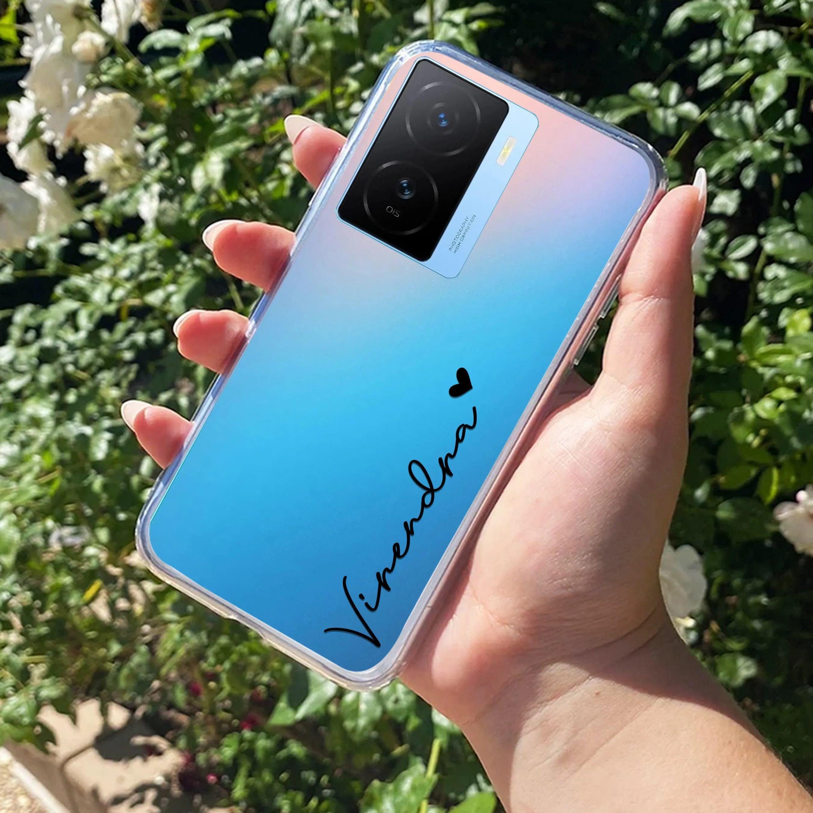 Customize Name Transparent Silicon Case For iQOO