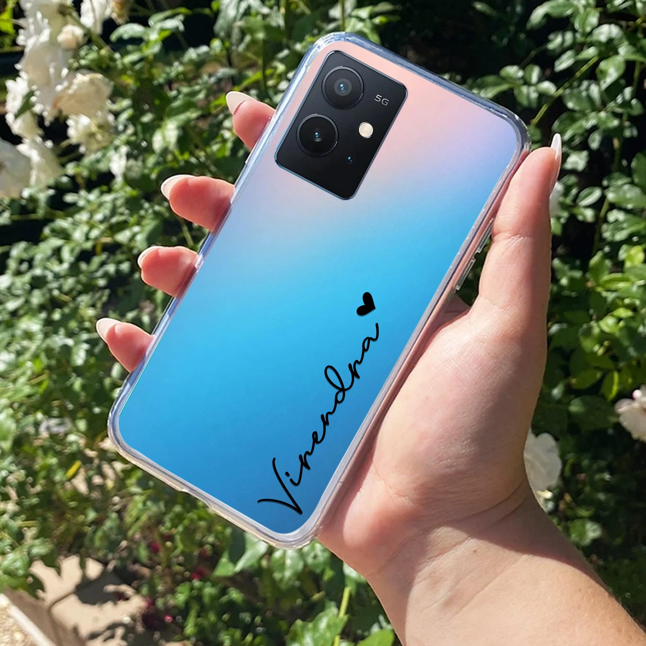 Customize Name Transparent Silicon Case For iQOO