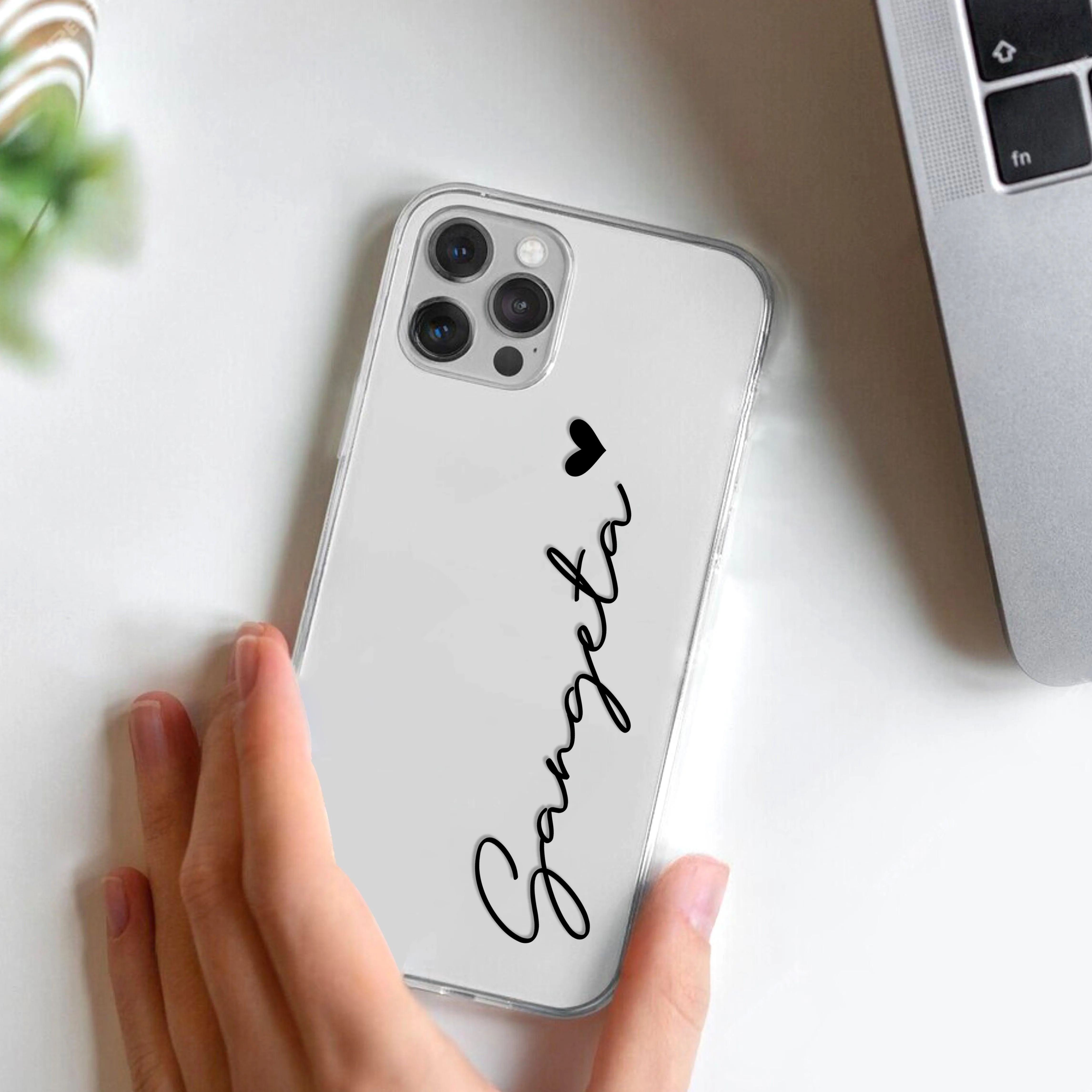 Customize Name Transparent Silicon Case For Samsung