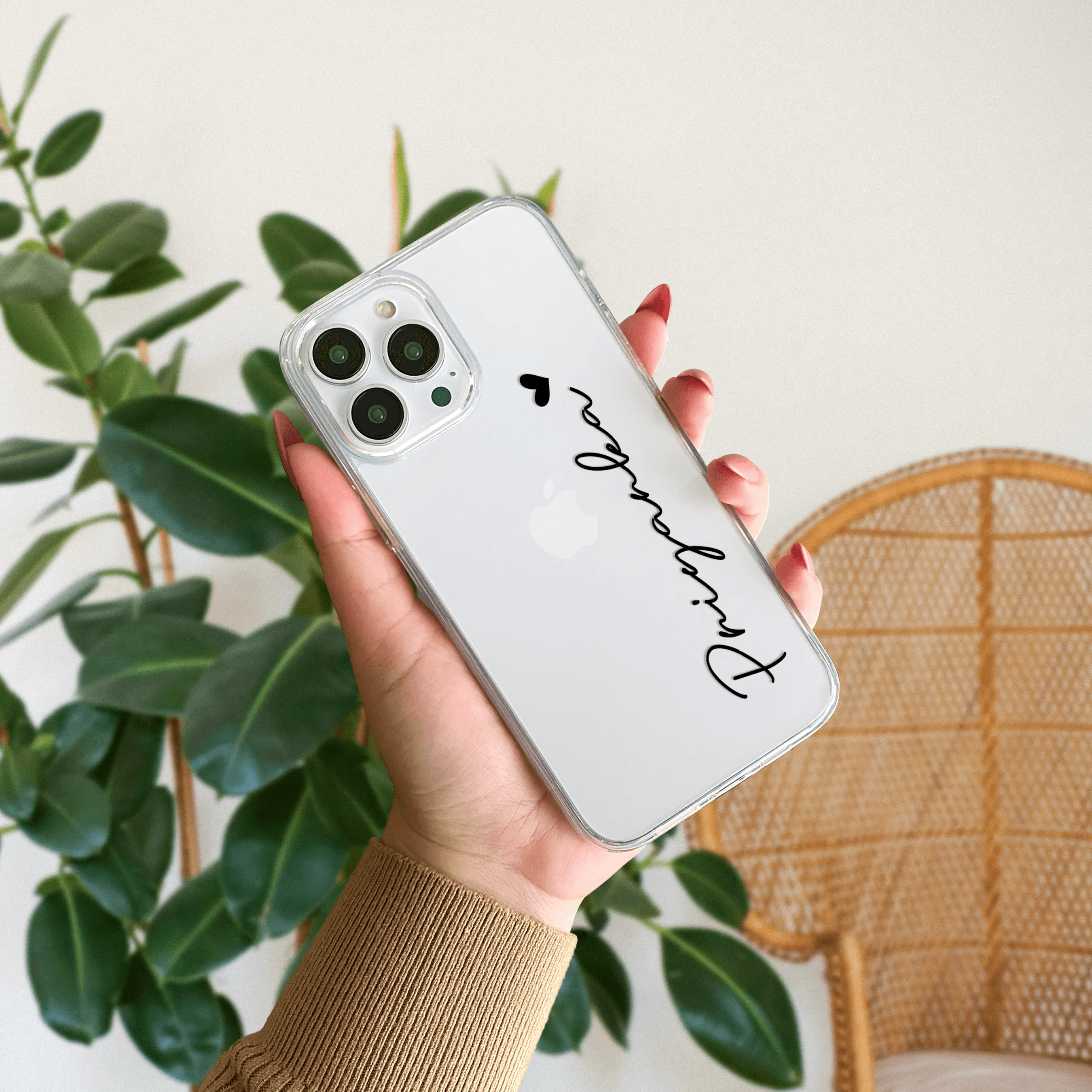 Customize Name Transparent Silicon Case For Samsung