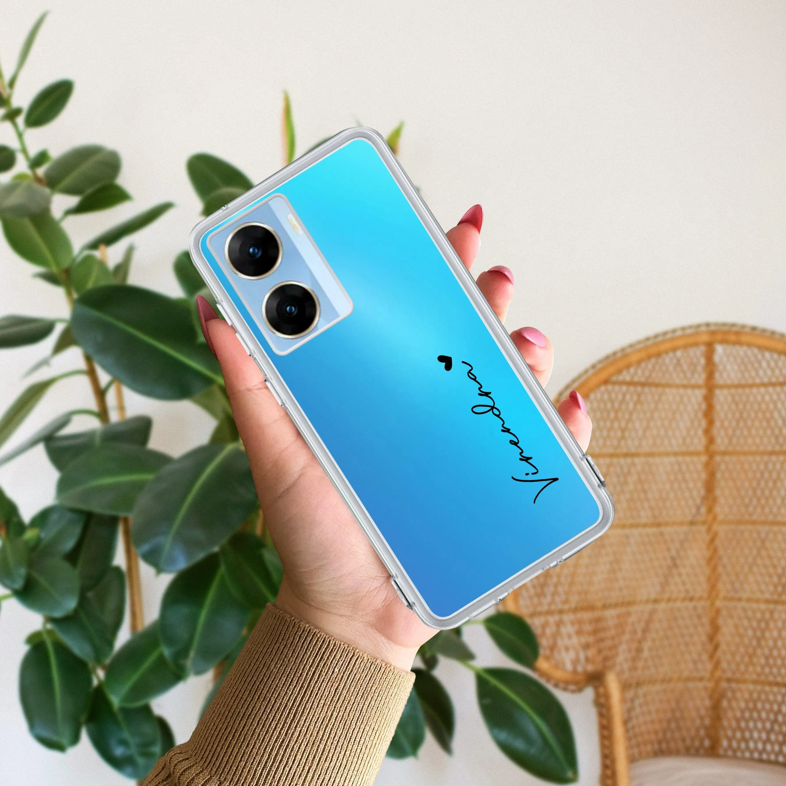 Customize Name Transparent Silicon Case For Vivo