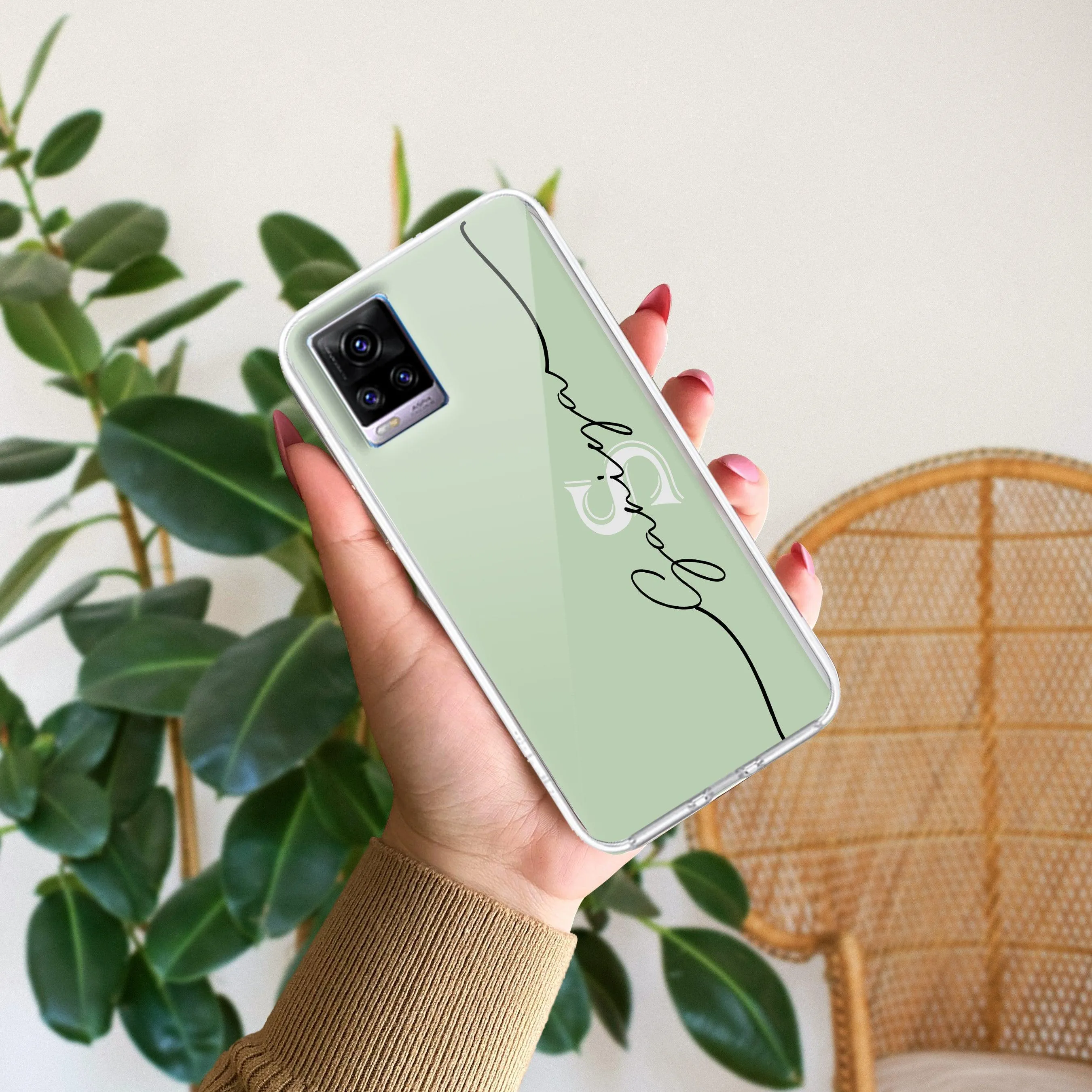 Customize Name Transparent Silicon Case For Vivo