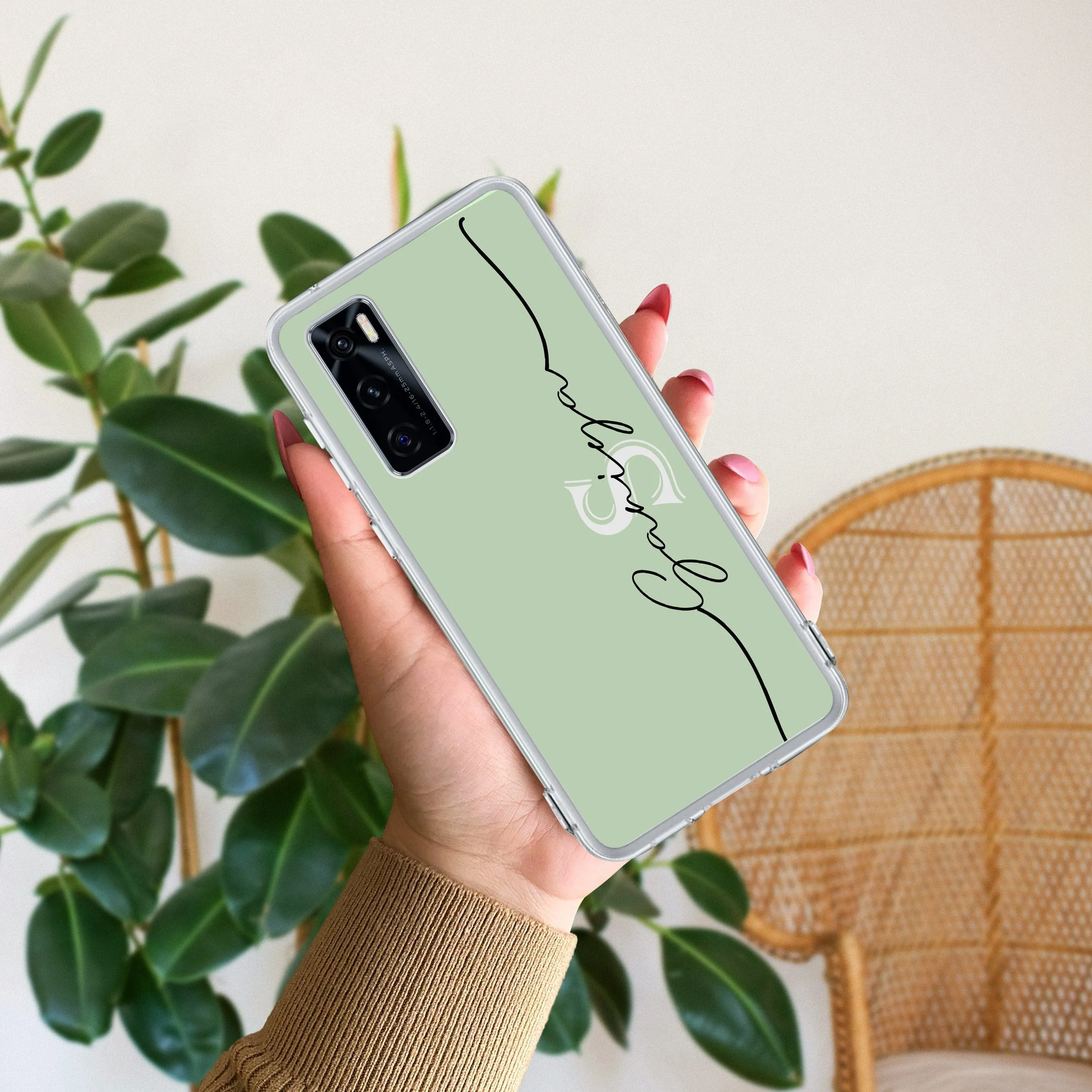 Customize Name Transparent Silicon Case For Vivo