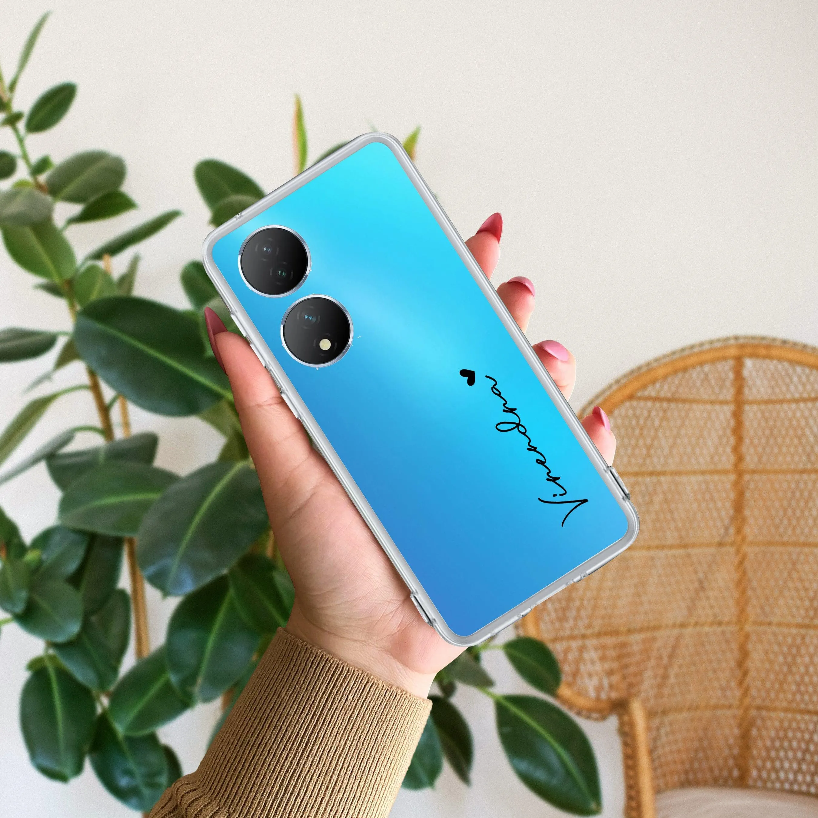 Customize Name Transparent Silicon Case For Vivo