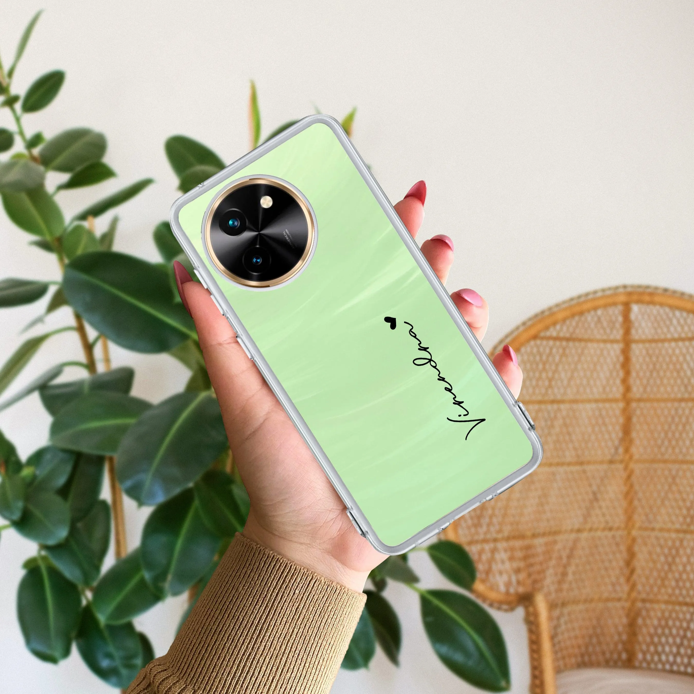Customize Name Transparent Silicon Case For Vivo