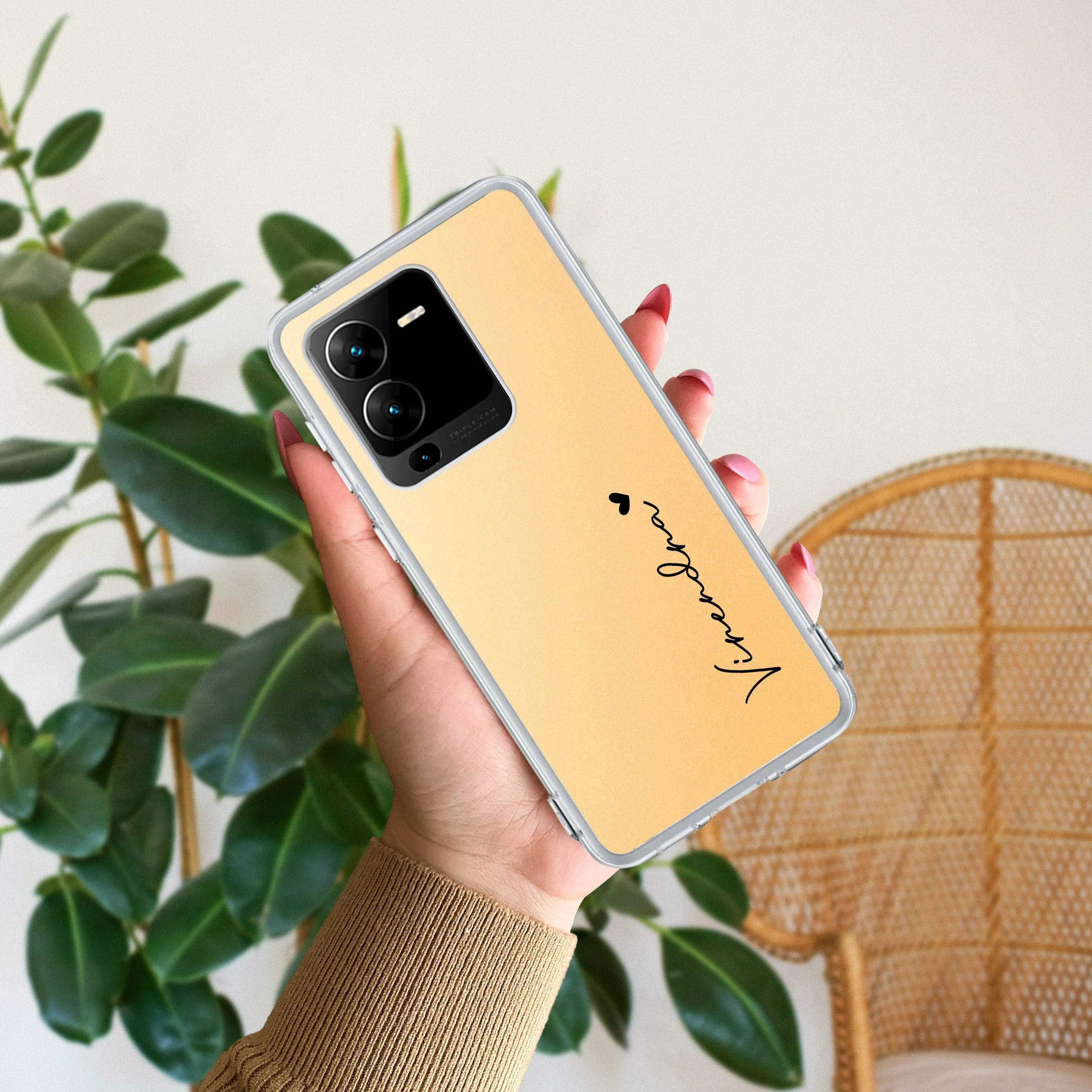 Customize Name Transparent Silicon Case For Vivo