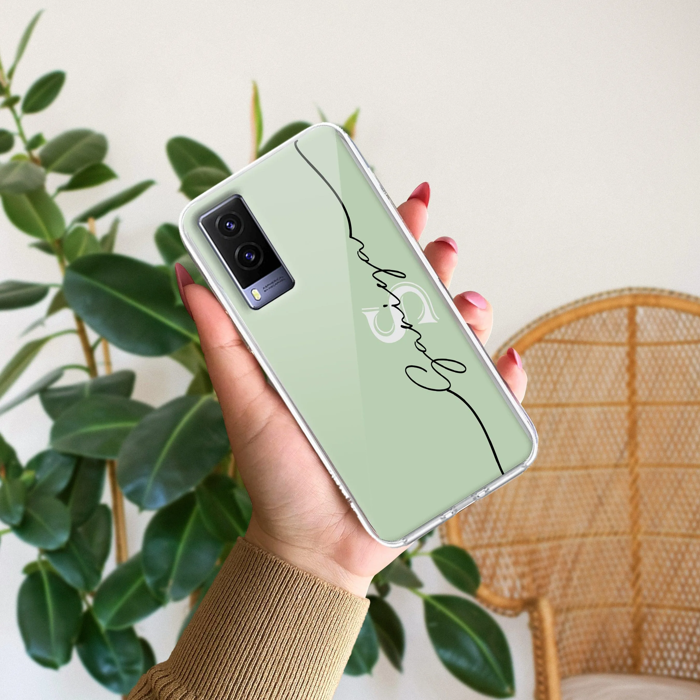 Customize Name Transparent Silicon Case For Vivo