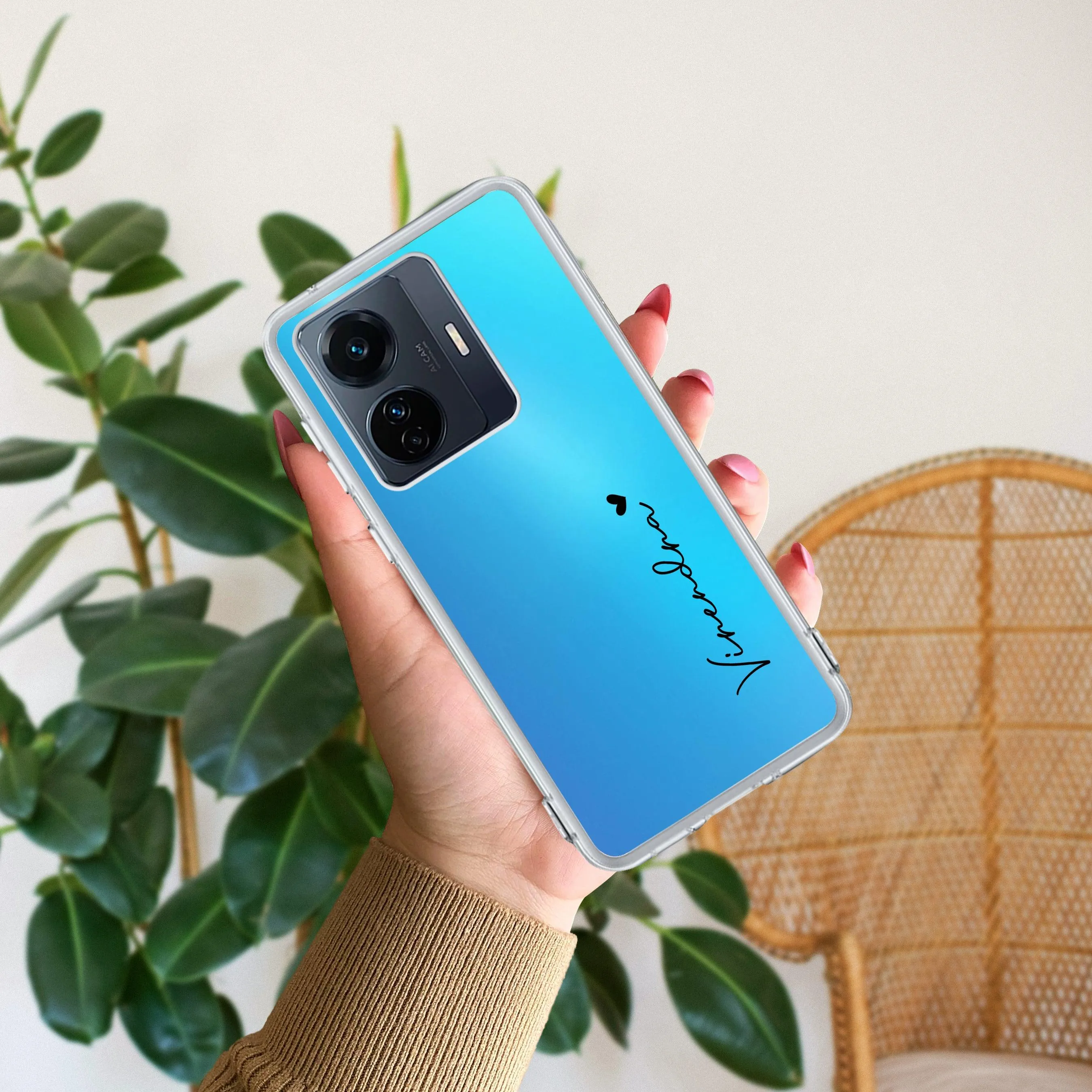 Customize Name Transparent Silicon Case For Vivo