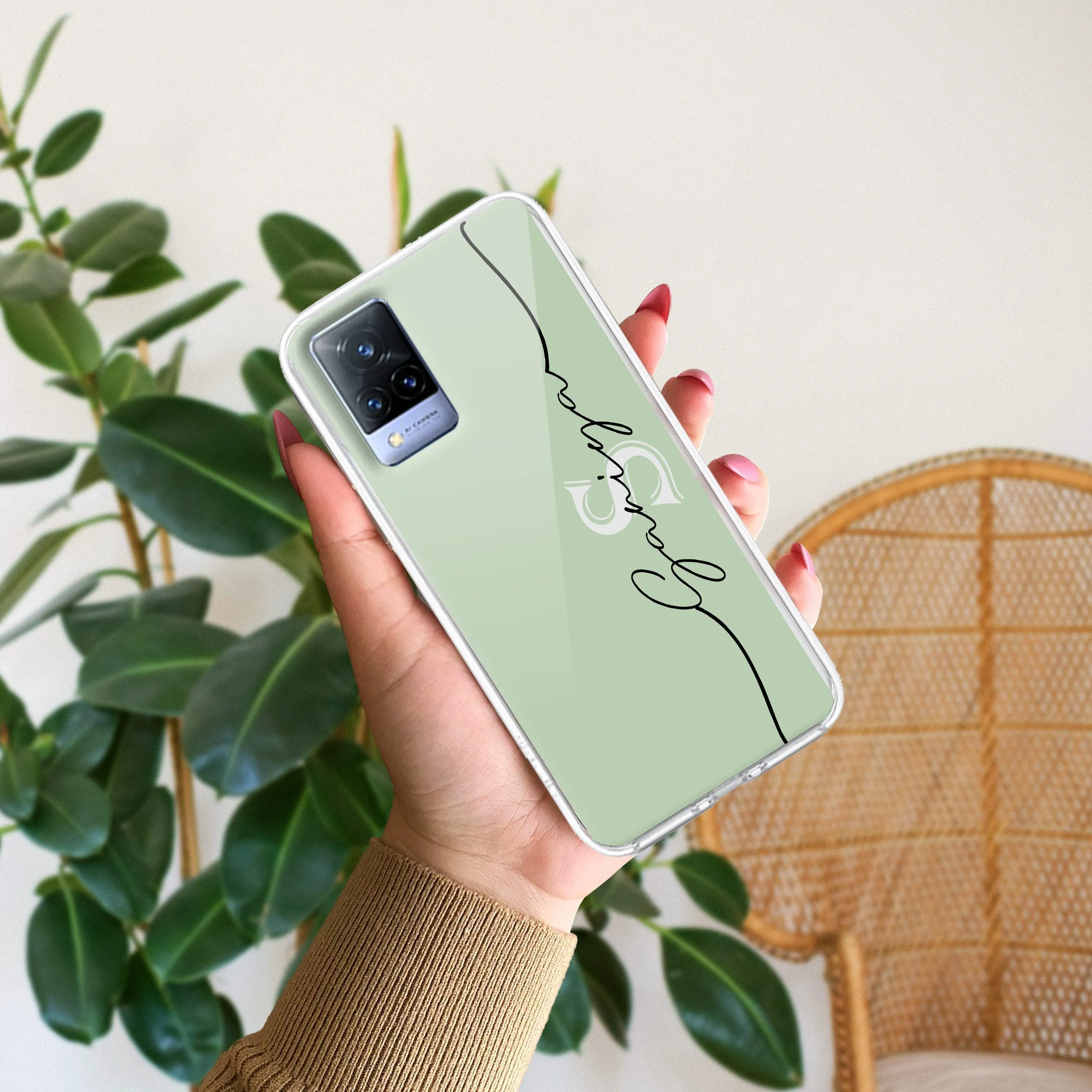 Customize Name Transparent Silicon Case For Vivo