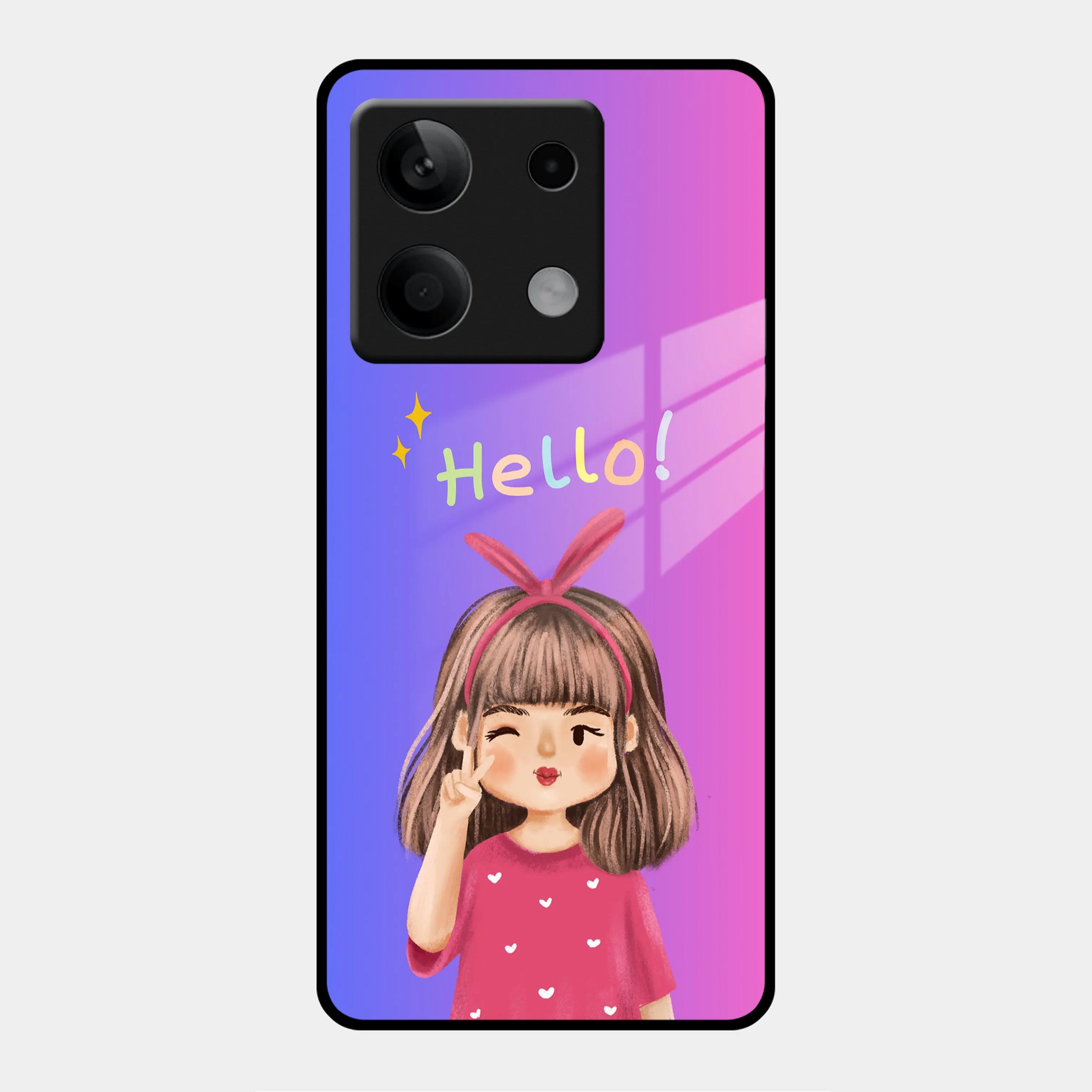Customize Pet Name Glass Case For Poco