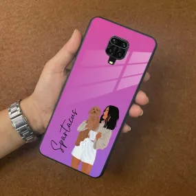 Customize Pet Name Glass Case For Poco