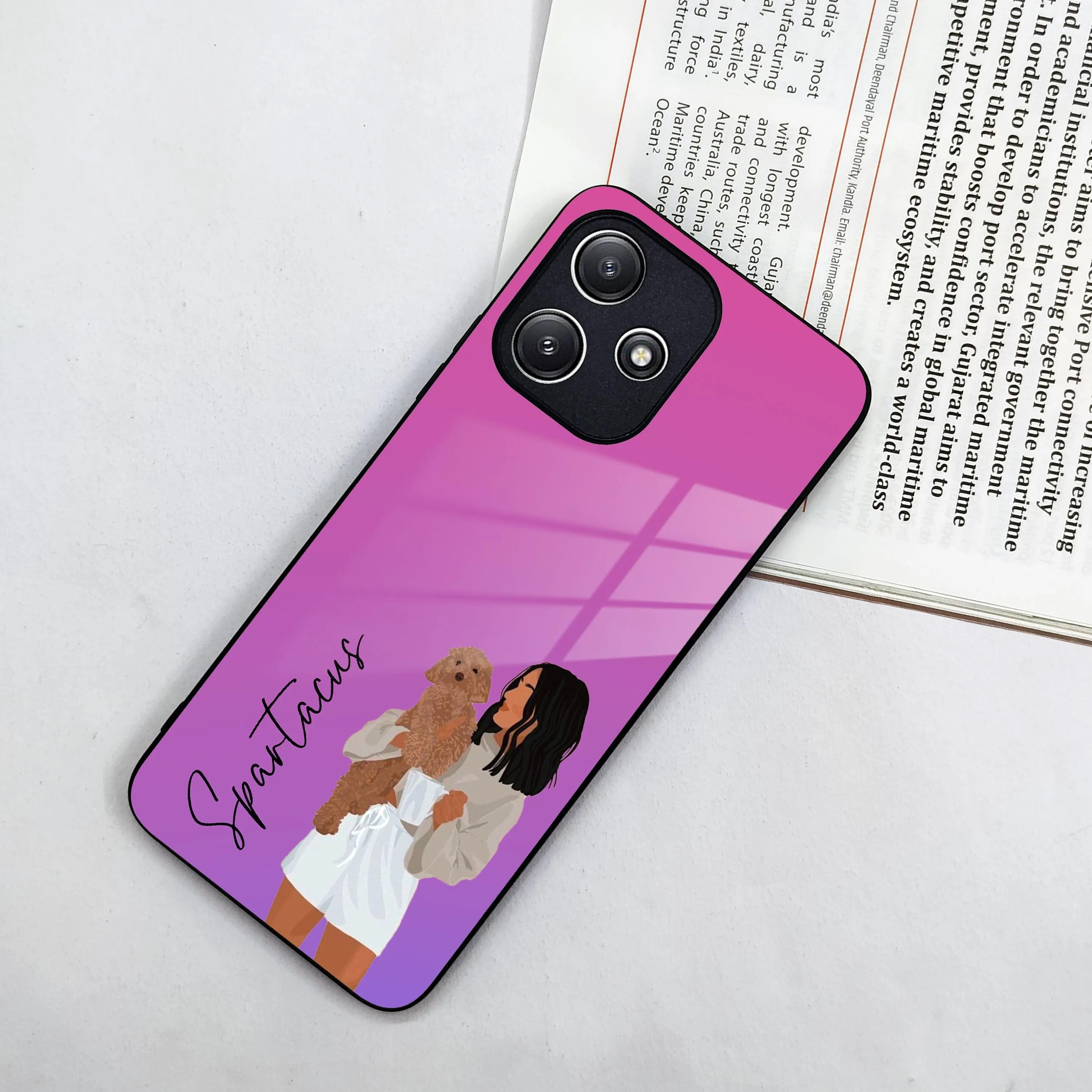 Customize Pet Name Glass Case For Poco