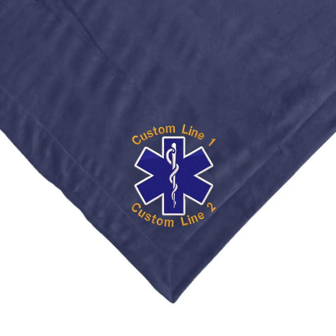 Customized Star of Life Sherpa Blanket