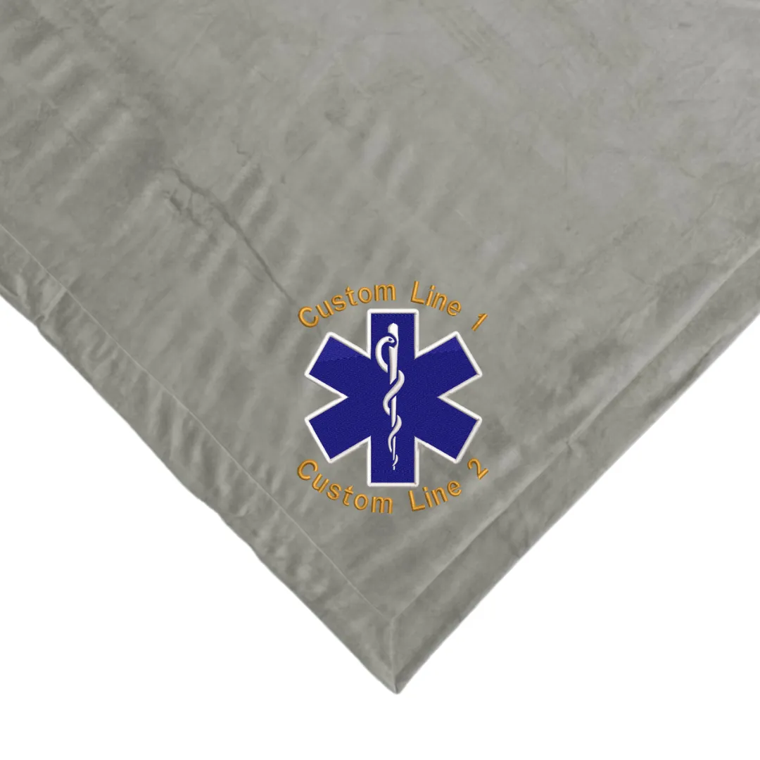 Customized Star of Life Sherpa Blanket