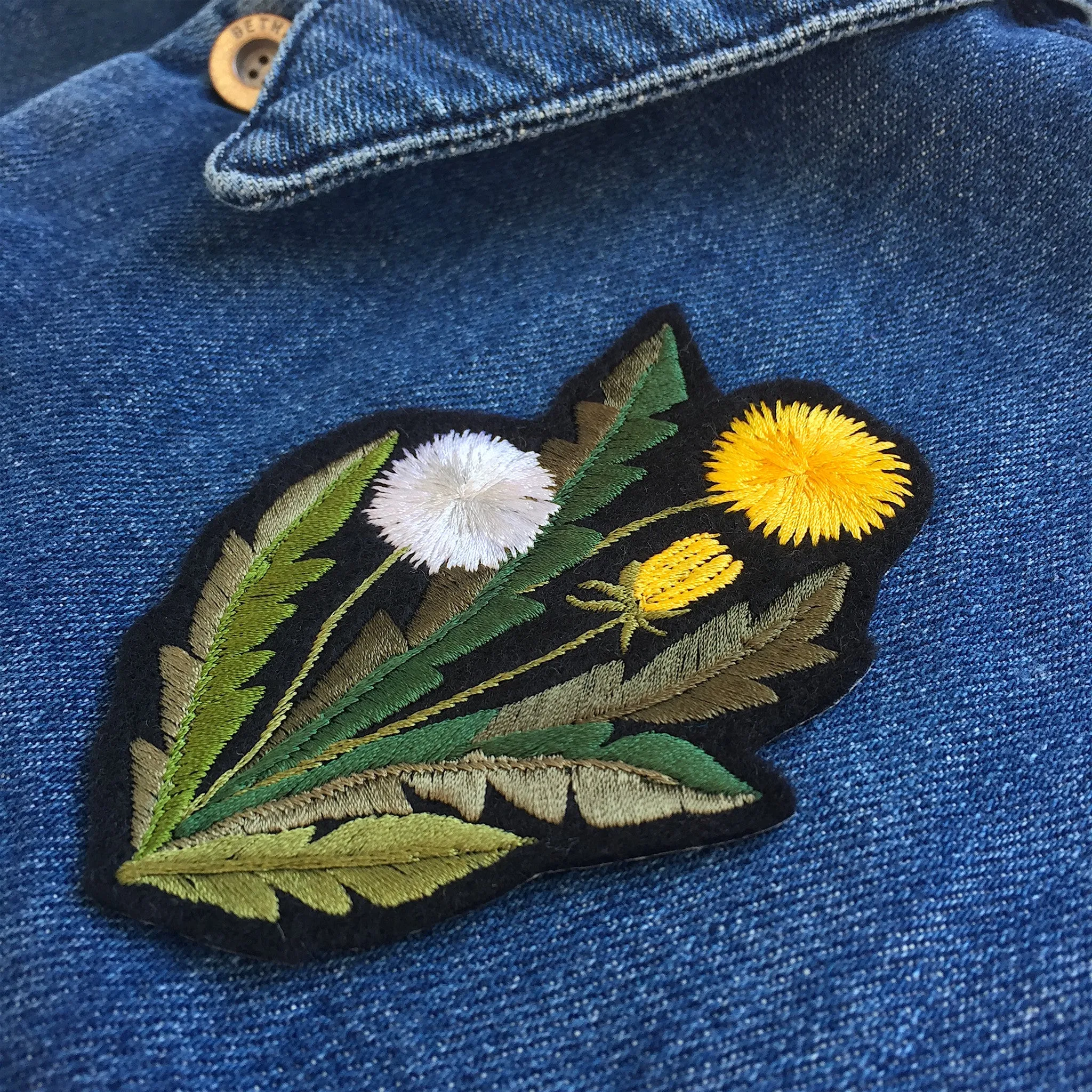 Dandelion Embroidered Patch