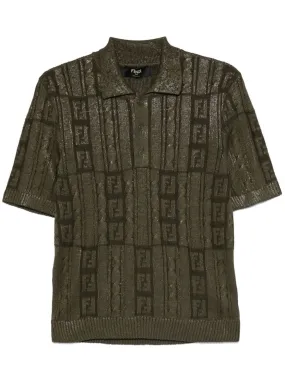 DARK GREEN WOOL POLO