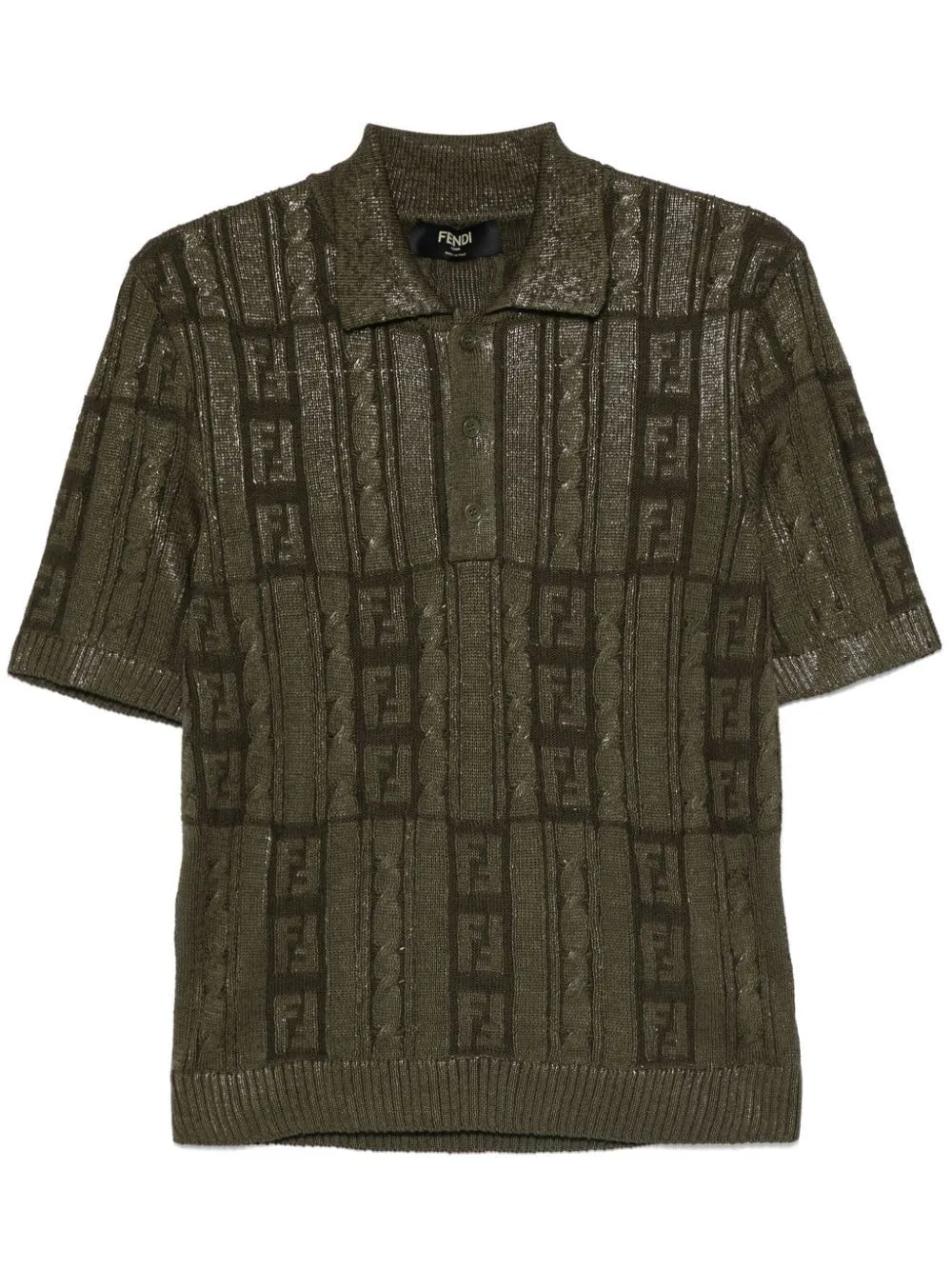 DARK GREEN WOOL POLO