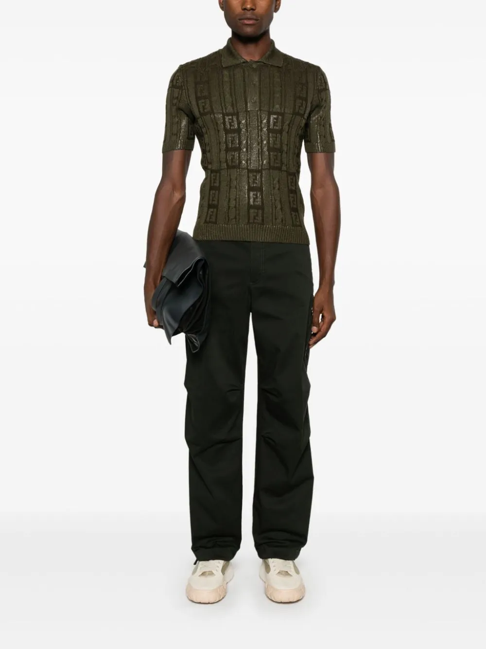 DARK GREEN WOOL POLO