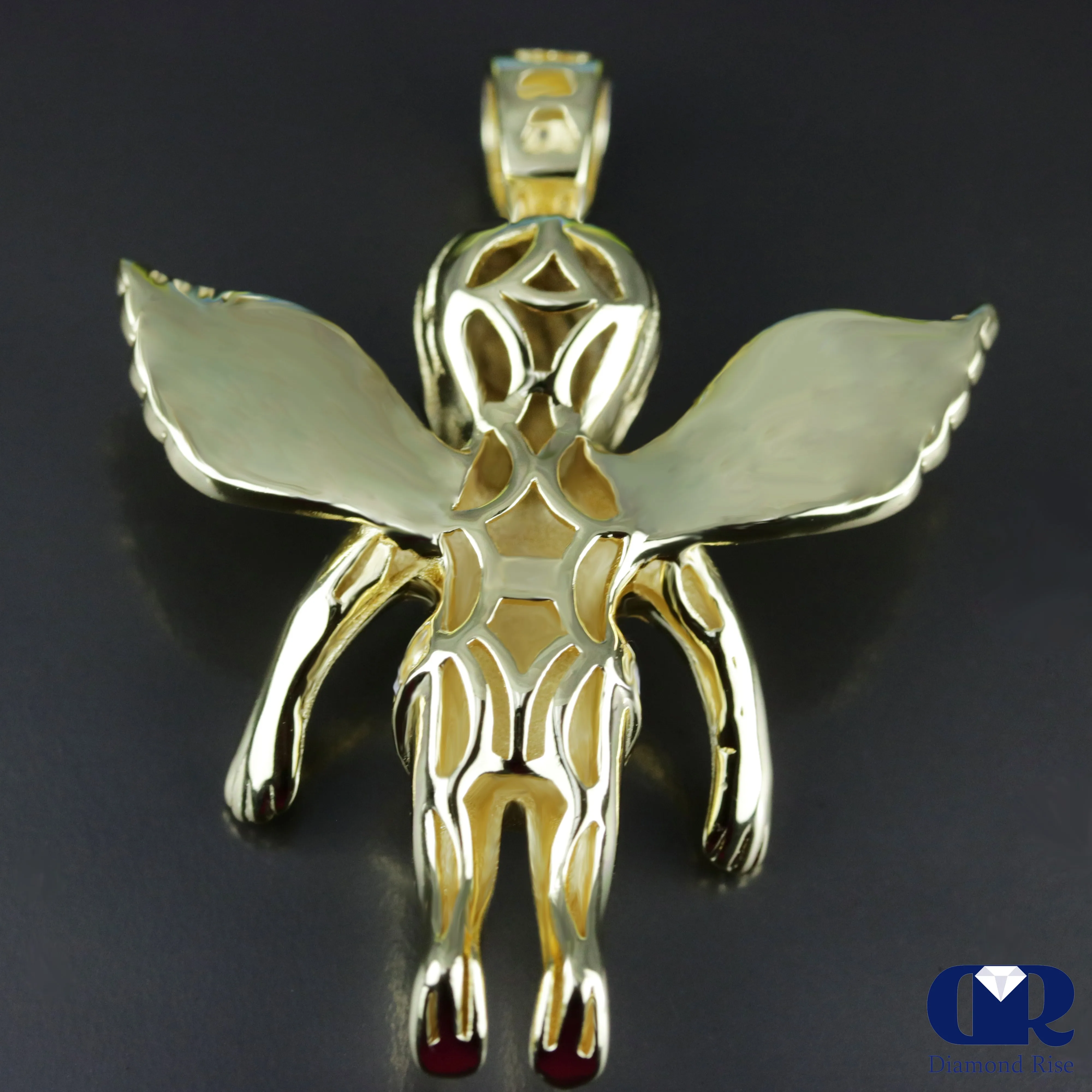 Diamond Angel Pendant In 10K Gold