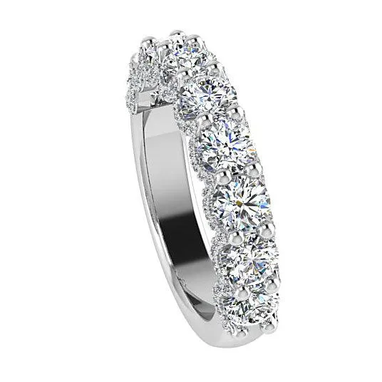 Diamond Half Eternity Ring White Gold (1.70CWT)