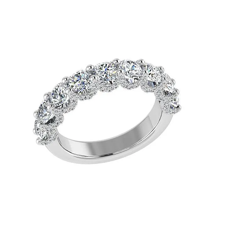 Diamond Half Eternity Ring White Gold (1.70CWT)