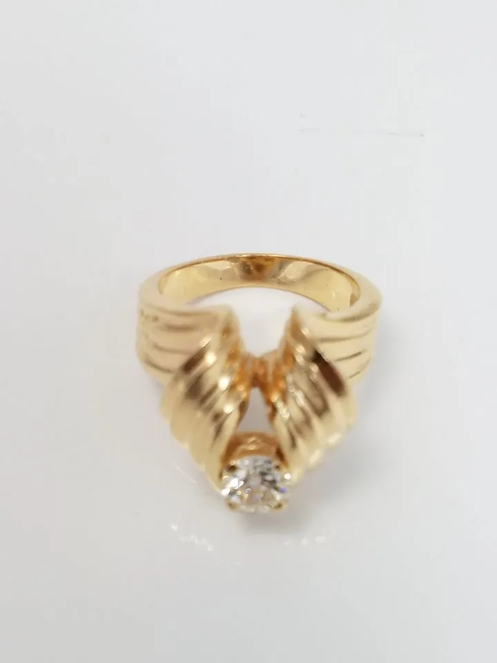 Distinct Natural Diamond 14k Yellow Gold Custom Ring