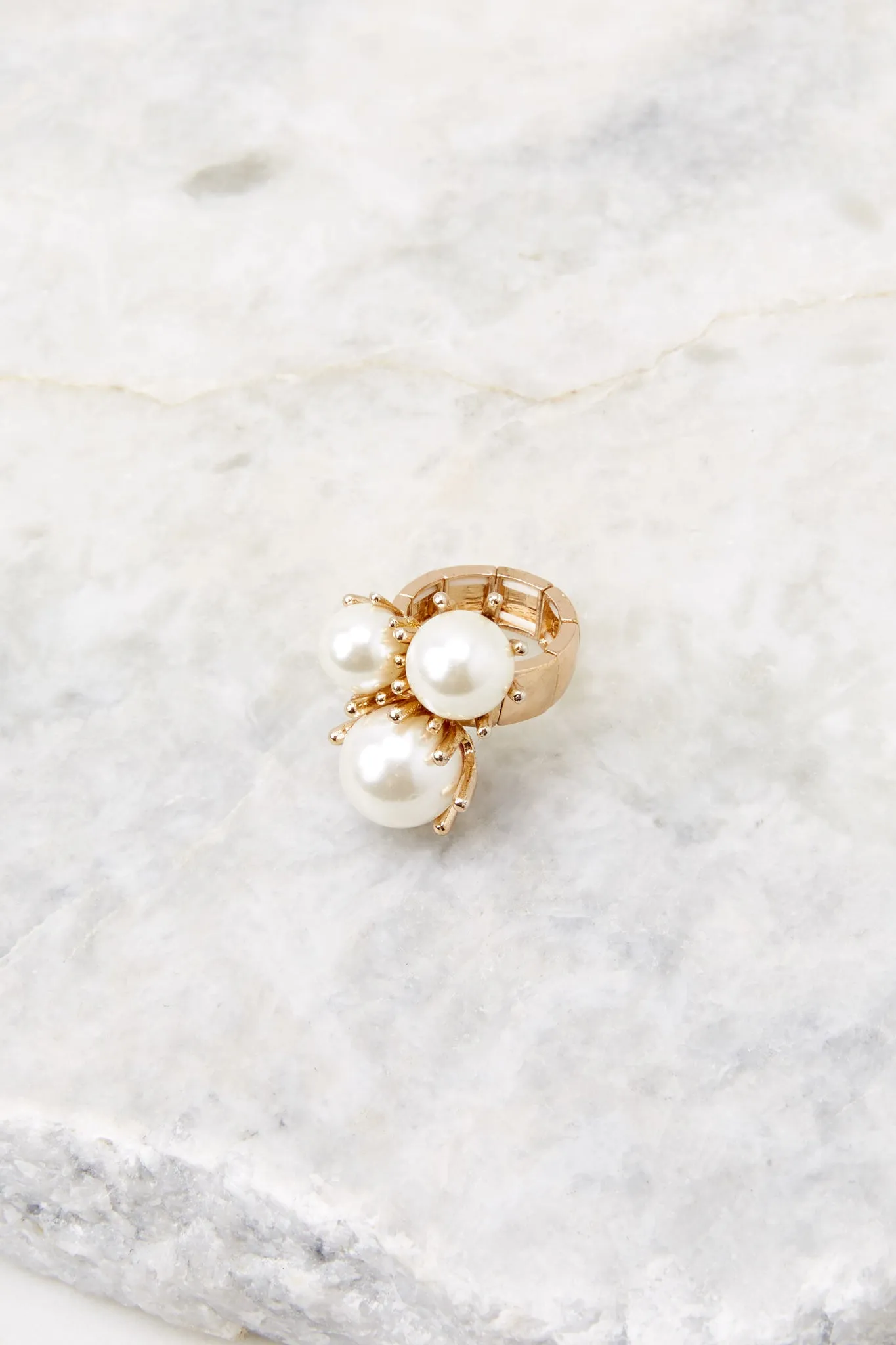 Diva In The Making Gold Pearl Ring