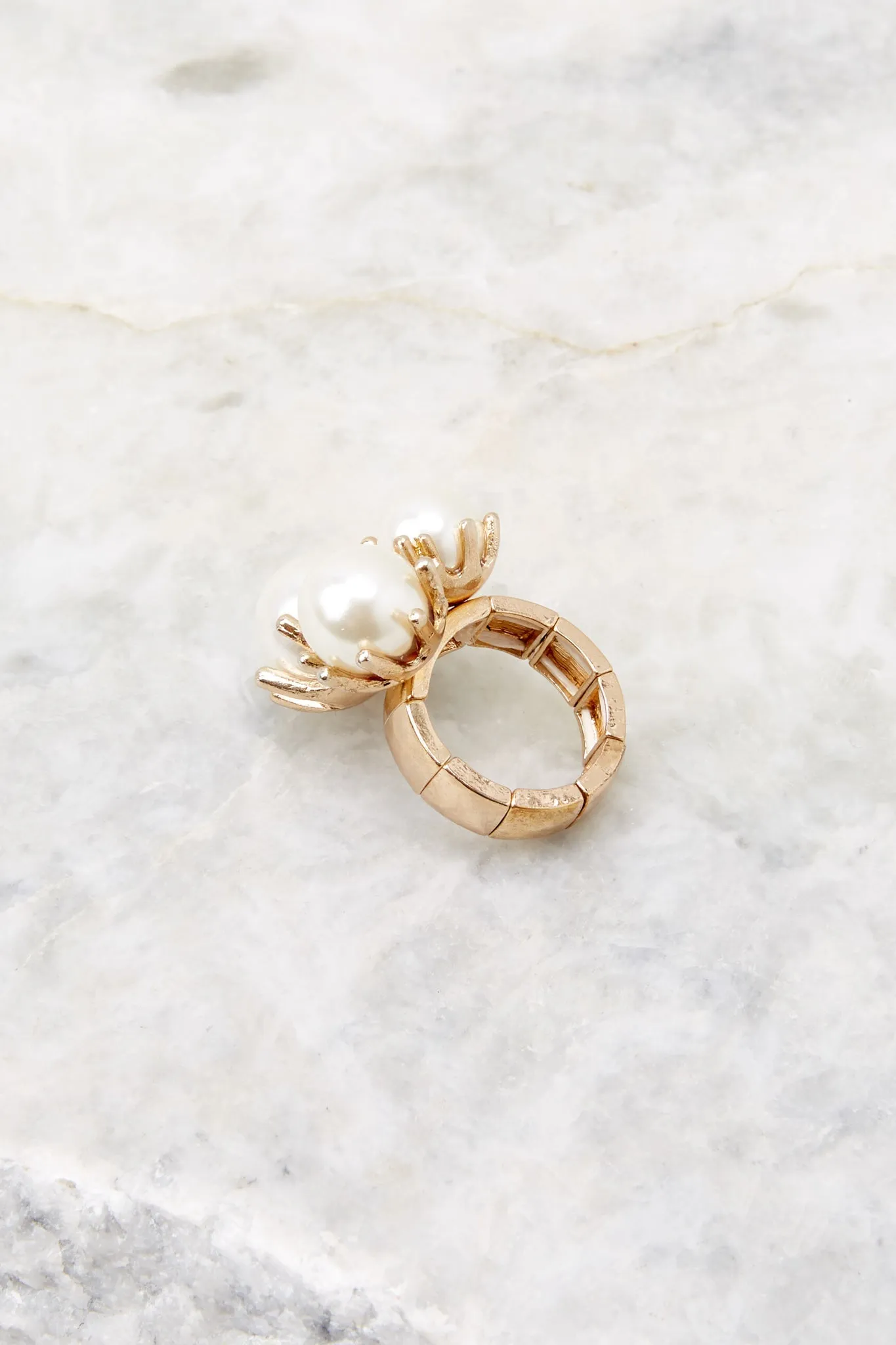 Diva In The Making Gold Pearl Ring