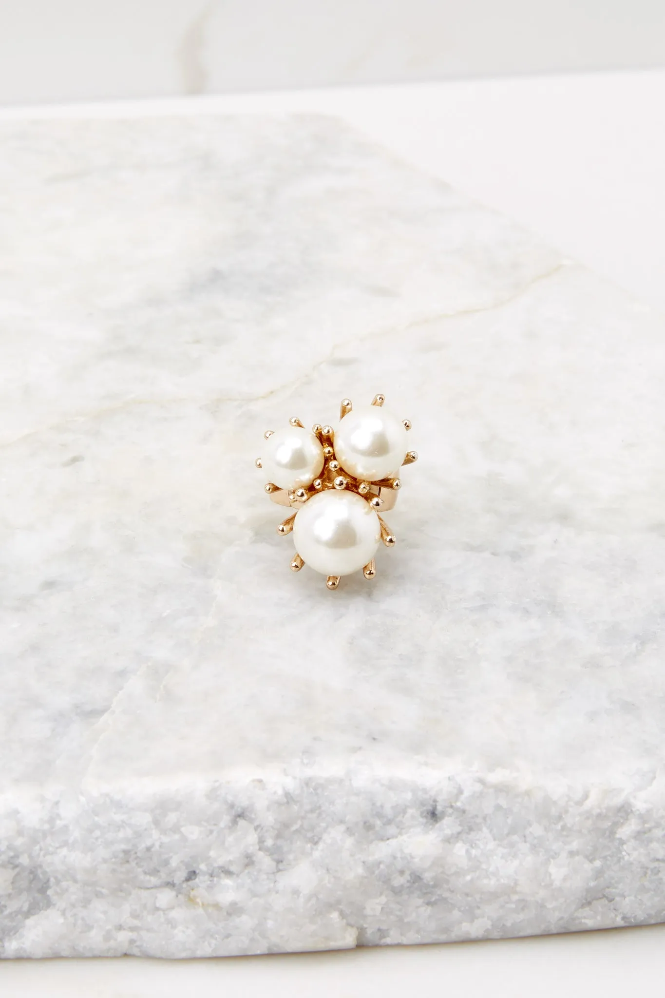 Diva In The Making Gold Pearl Ring