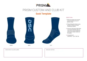 DSC Sock - blue-logo- 2 Pack