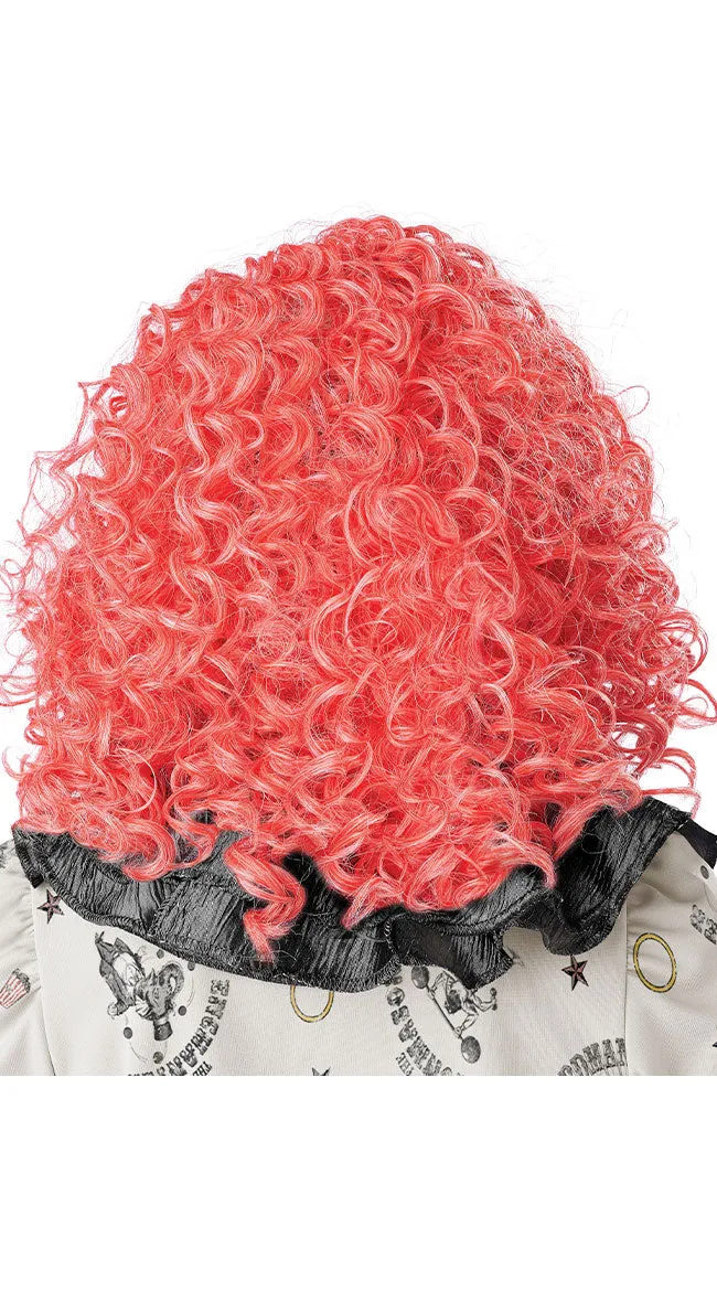 Faded Red Glow In The Dark Clown Wig