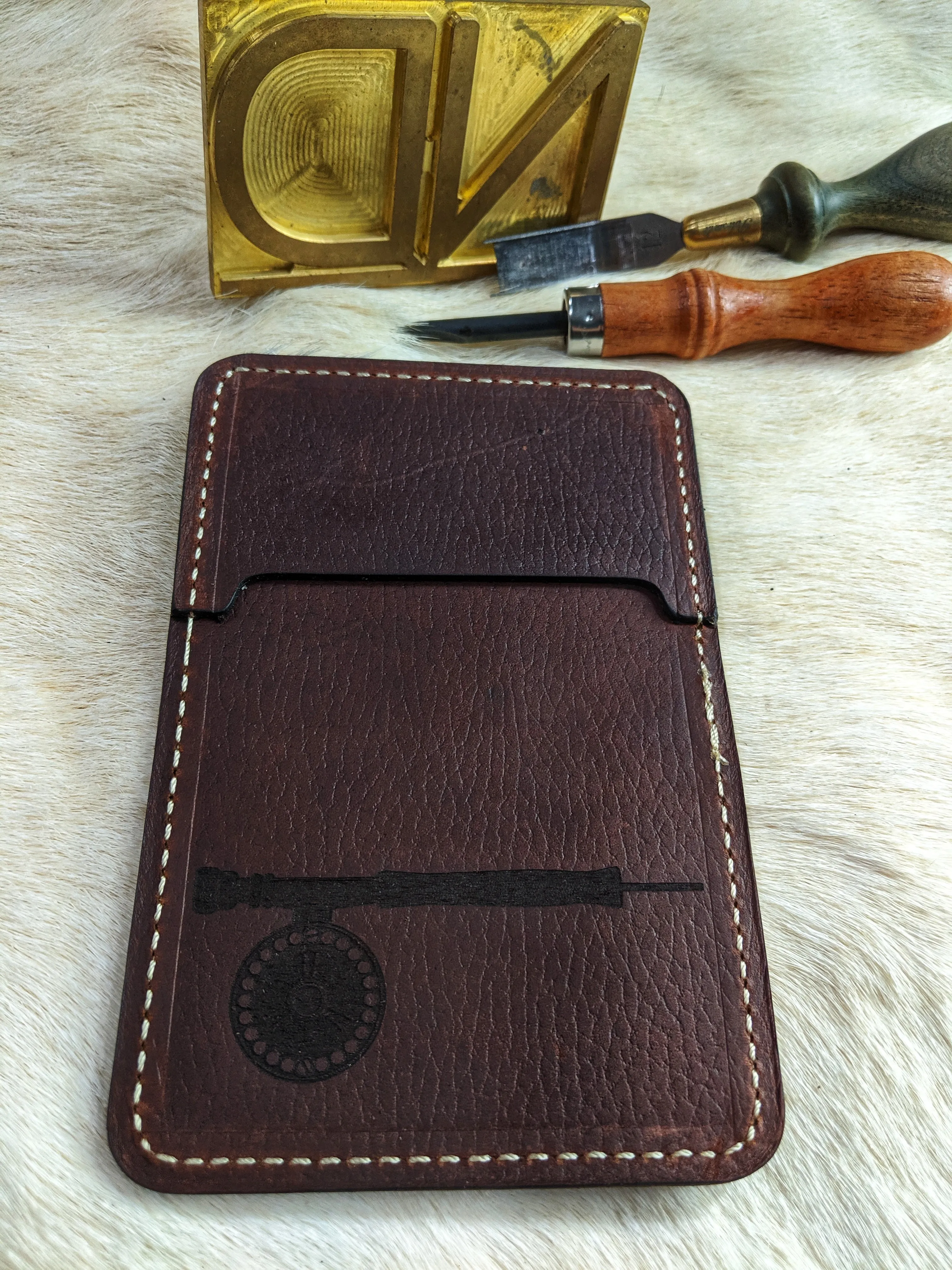 Handmade Genuine Leather Fly Rod Wallet for Men