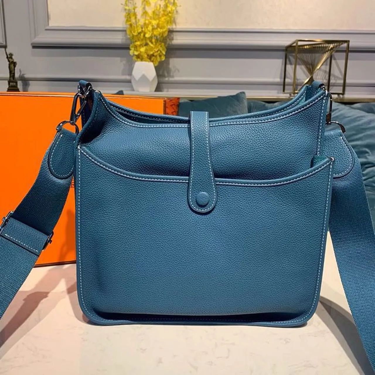 HM Evelyne III GM Bag Middle Blue For Women 11.8in/30cm