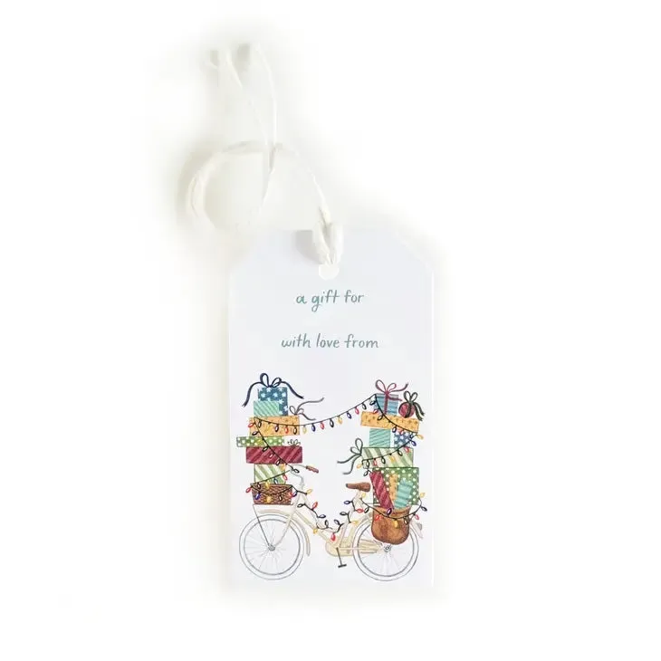 Holiday Bicycle Gift Tag Set [FINAL SALE]