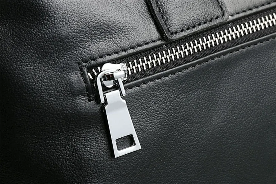Joyir new Men Briefcases Genuine Leather Leisure mens business bag 14 Inch Computer Laptop Bags
