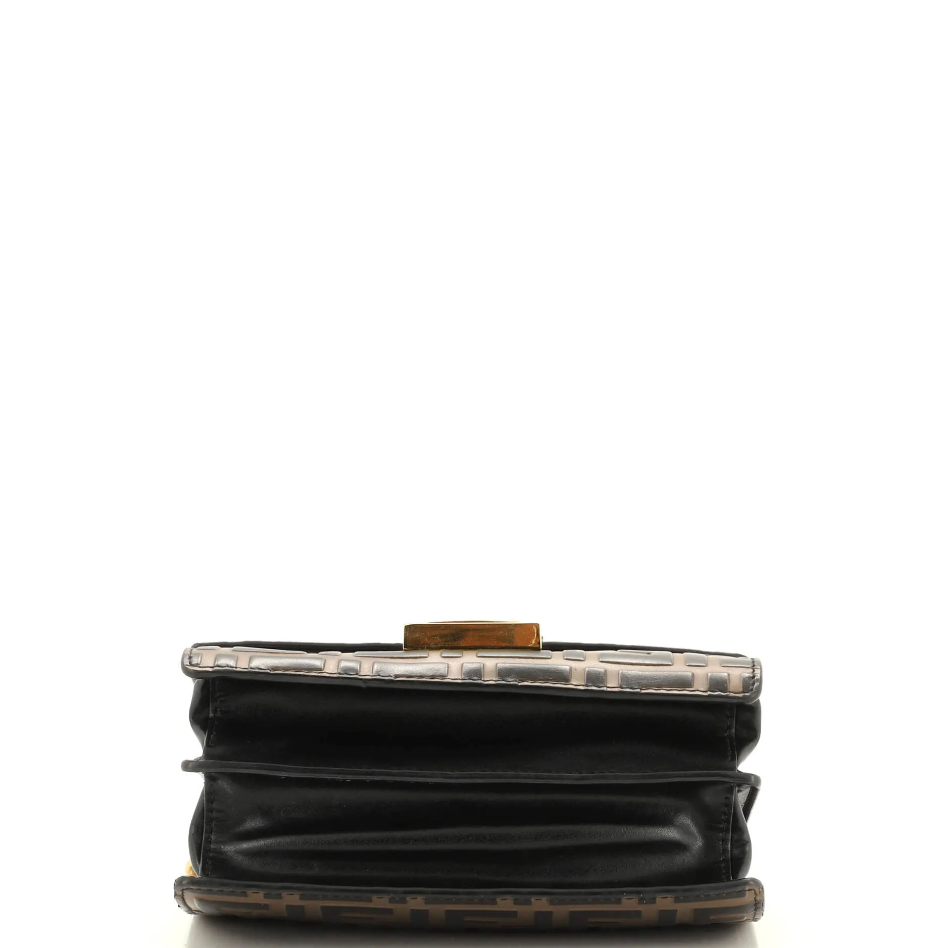 Kan U Shoulder Bag Zucca Embossed Leather Small