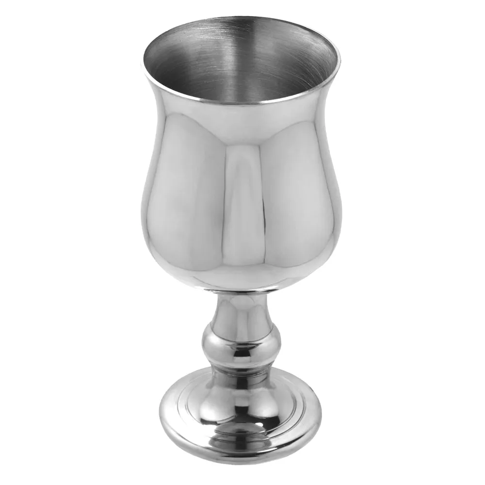 Large Traditional Pewter Wine or Port Goblet
