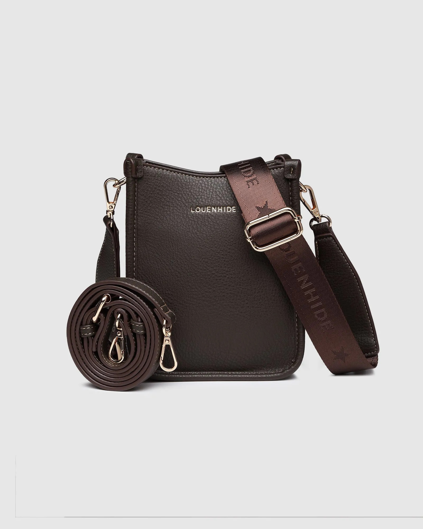 Louenhide Parker Phone Crossbody Bag Chocolate
