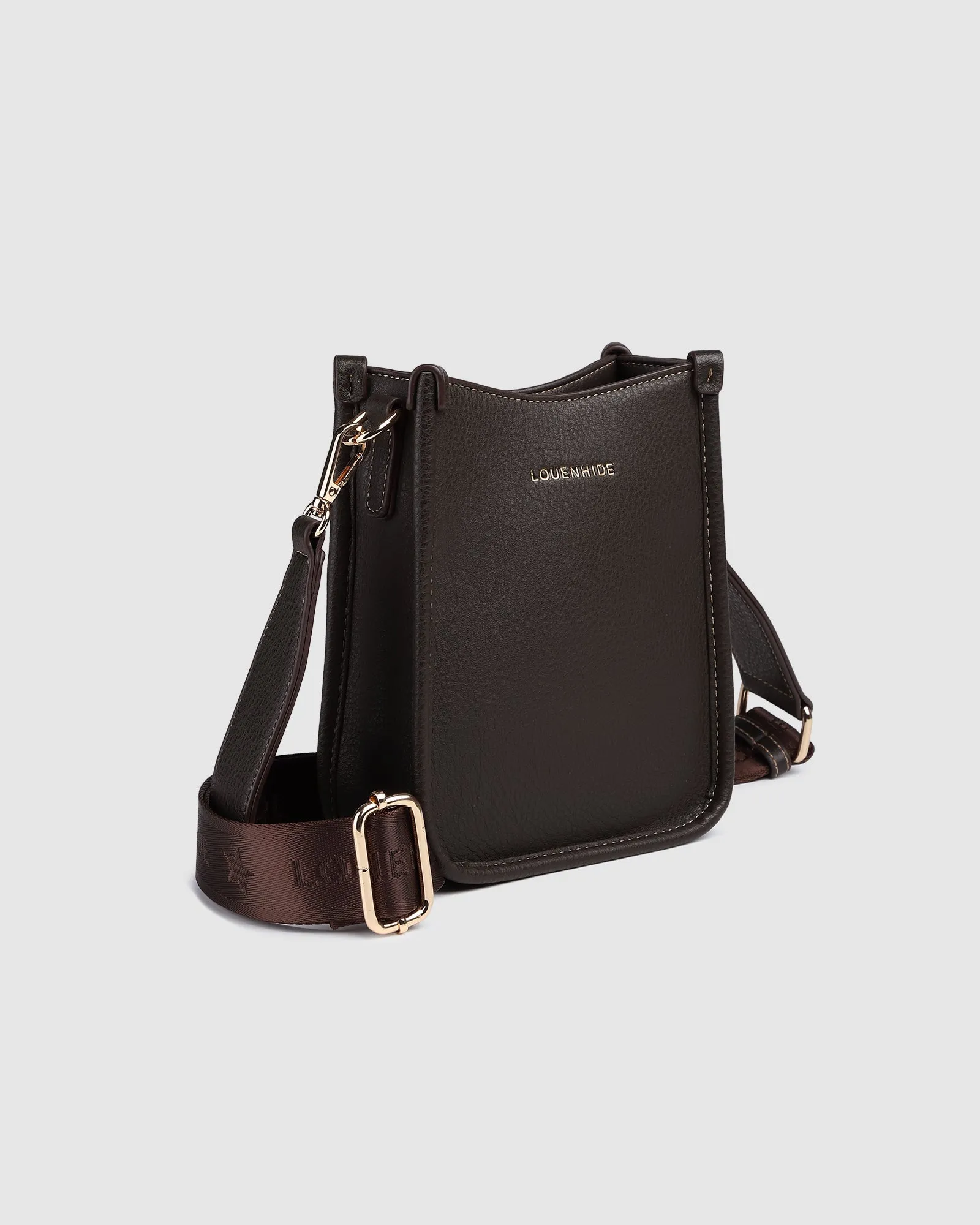 Louenhide Parker Phone Crossbody Bag Chocolate