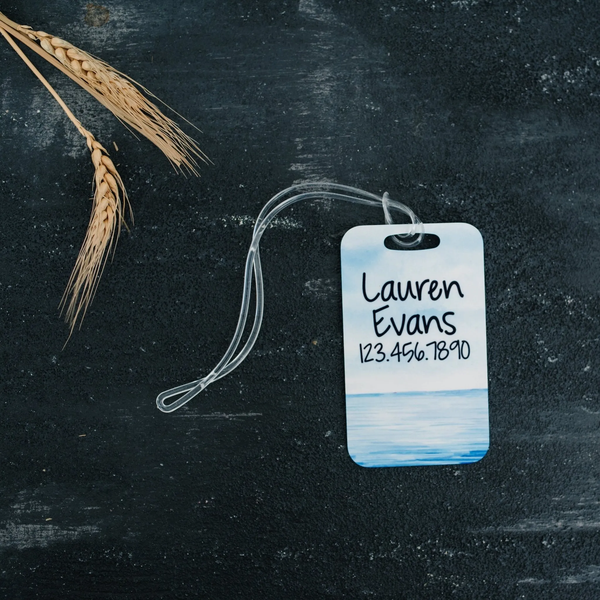 Luggage Tag, Beach Ocean Suitcase Name Tag, Backpack Name Tag, Back to School Bag Tag