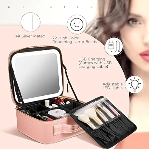 Makeup Train Case Travel Makeup Case Travel Makeup Bag