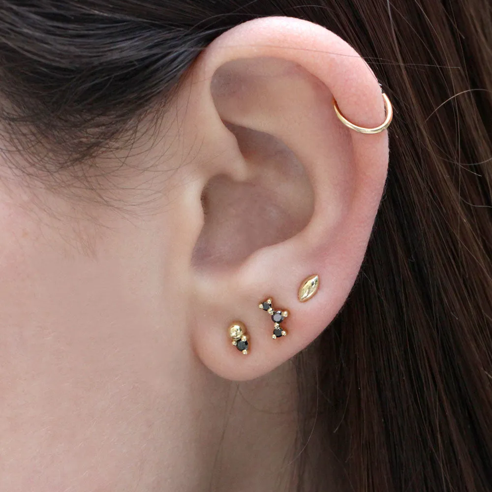 Marie Earring Black Diamond
