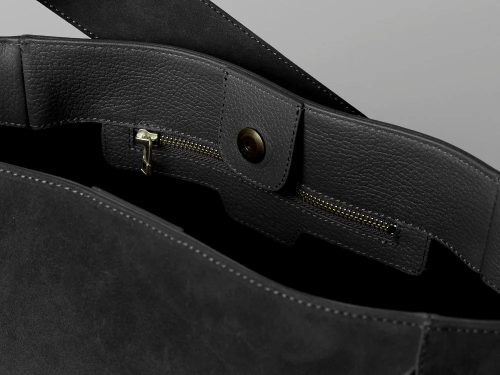 MASAGO Black Suede Tote bag