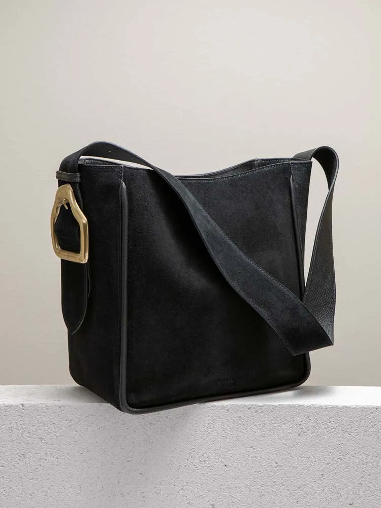 MASAGO Black Suede Tote bag