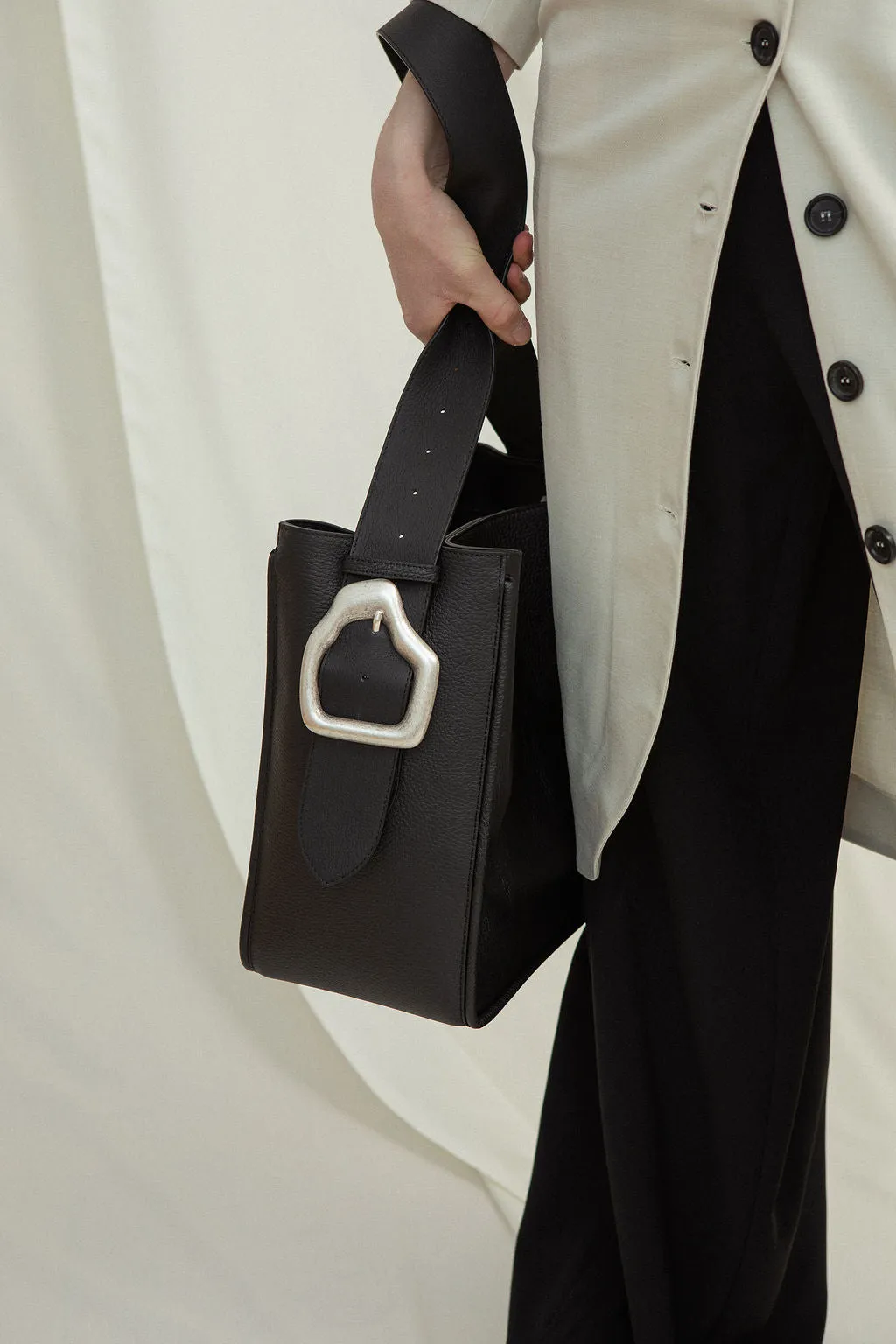 MASAGO Black Suede Tote bag