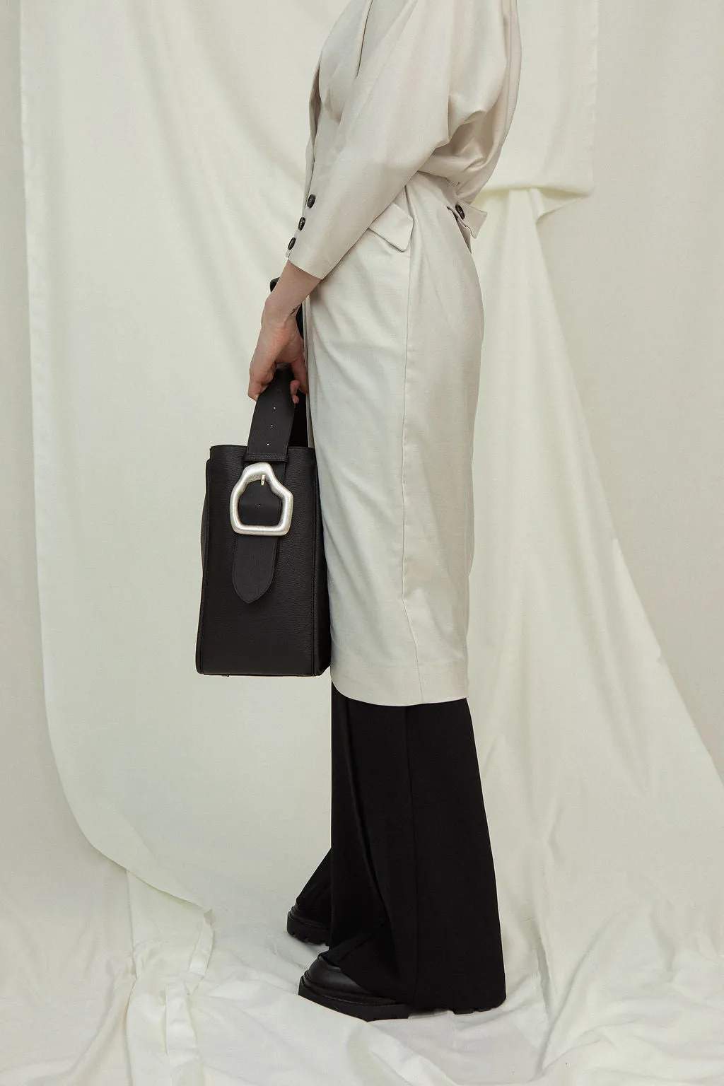 MASAGO Black Suede Tote bag